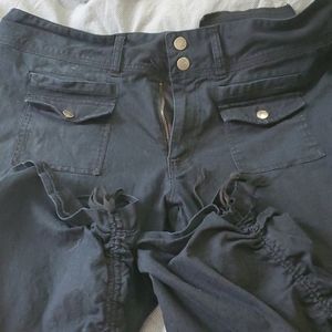 Black Crop Venezia Pant